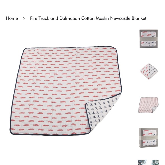 Fire truck/Dalmation Kids Blanket - Picture 5 of 6